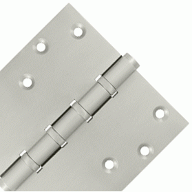 6 Inch X 6 Inch Solid Brass Ball Bearing Square Hinge (Brushed Nickel Finish) DELTANA