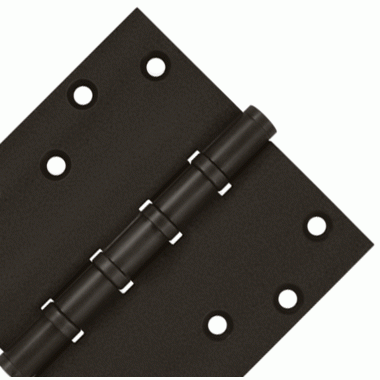 6 Inch X 6 Inch Solid Brass Ball Bearing Square Hinge (Oil Rubbed Bronze Finish) DELTANA