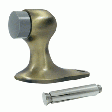 Floor Mounted Bumper Door Stop  (Antique Brass Finish) DELTANA