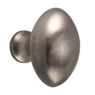 1 1/4 Inch Traditional Solid Brass Egg Knob (Antique Nickel Finish) DELTANA