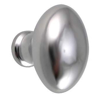 1 1/4 Inch Traditional Solid Brass Egg Knob (Polished Chrome Finish) DELTANA