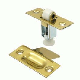 2 1/4 Inch Deltana Solid Brass Roller Catch (Polished Brass Finish) DELTANA