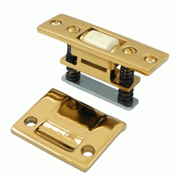 3 1/4 Inch Deltana Solid Brass Heavy Duty Roller Catch (PVD Lifetime Polished Brass Finish) DELTANA