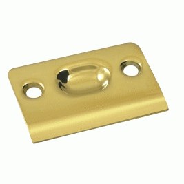 2 1/8 Inch Deltana Strike Plate (PVD Lifetime Polished Brass Finish) DELTANA