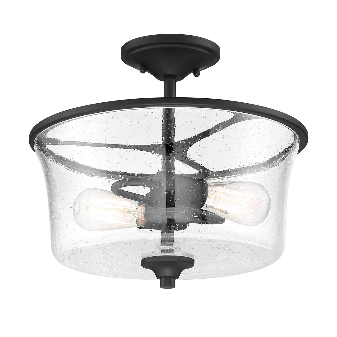 Gwyneth 2 Light Convertible Semi Flush in Flat Black CRAFTMADE