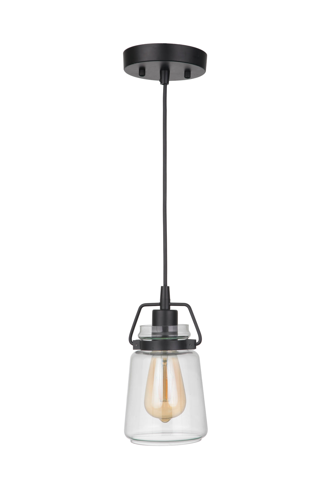 Trystan 1 Light Mini Pendant in Flat Black CRAFTMADE