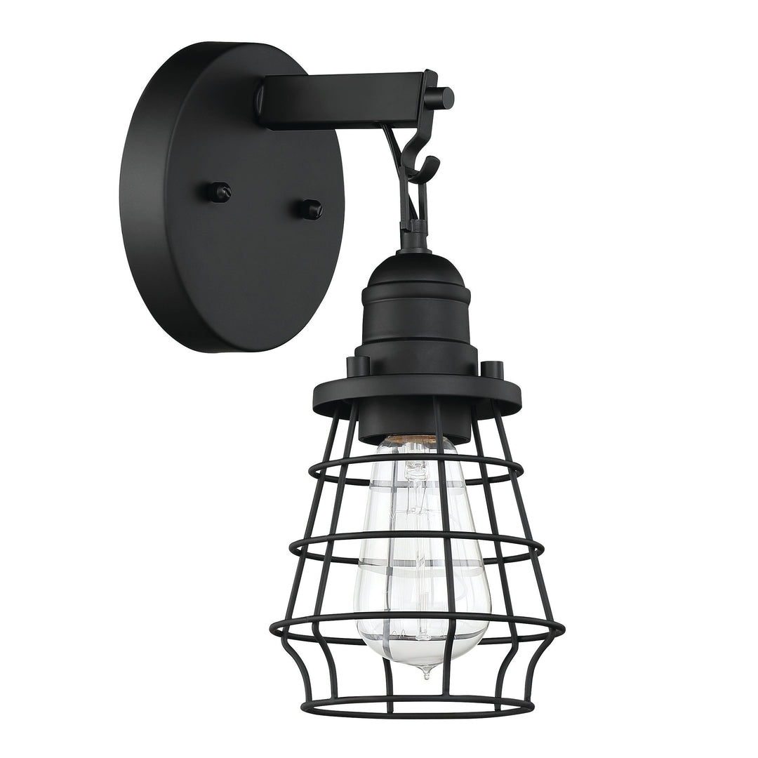 Thatcher 1 Light Wall Sconce in Flat Black CRAFTMADE