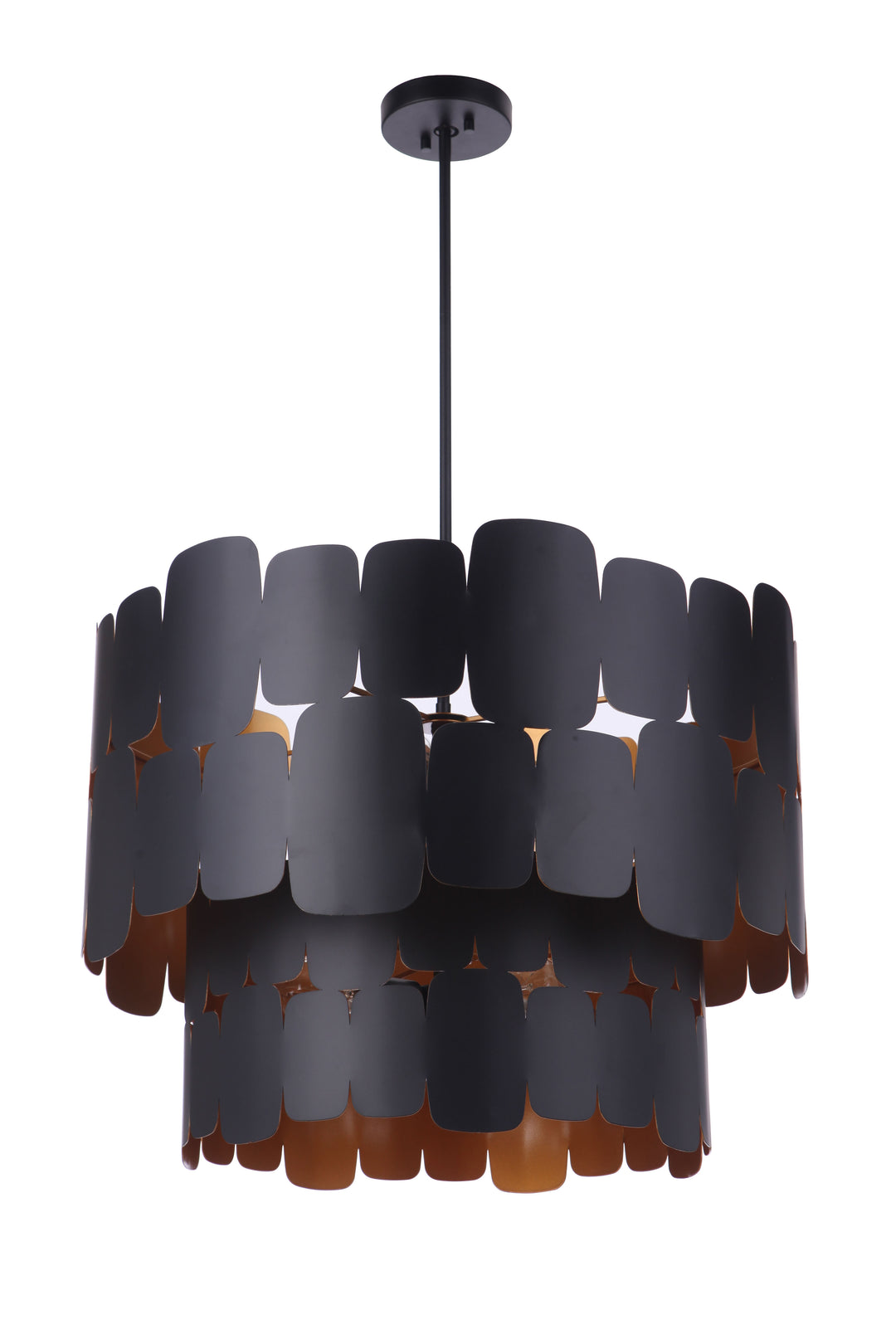 Sabrina 9 Light Pendant in Flat Black/Gold Luster CRAFTMADE