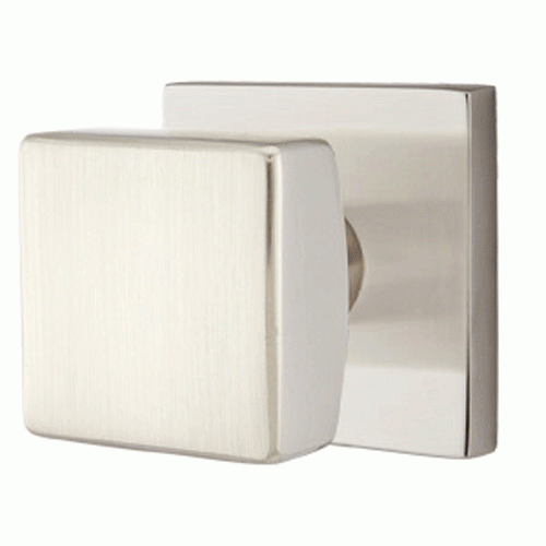 Emtek 510SQU Square Knob Brass Modern Knobset Satin Nickel Knobset EMTEK