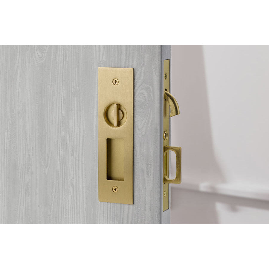 Emtek Narrow Modern Rectangular Brass Mortise Pocket Door (Several Finishes Available) EMTEK