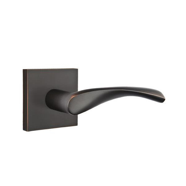 Emtek Solid Brass Mercury Lever With Square Rosette (Several Finish Options) EMTEK