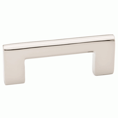 10 5/8 Inch Overall (10 Inch c-c) Brass Trail Pull (Polished Nickel Finish) EMTEK