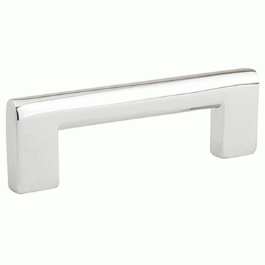 4 1/4 Inch Overall (3 1/2 Inch c-c) Brass Trail Pull (Polished Chrome Finish) EMTEK