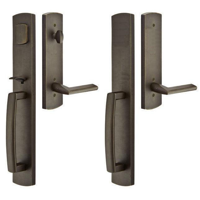 Solid Brass Longmont Style Mortise Entryway Set (Oil Rubbed Bronze) EMTEK