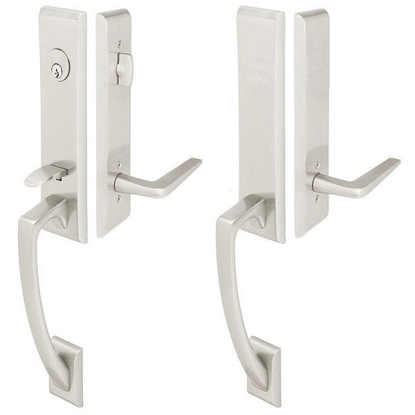 Solid Brass Artemis Style Mortise Entryway Set (Brushed Nickel Finish) EMTEK