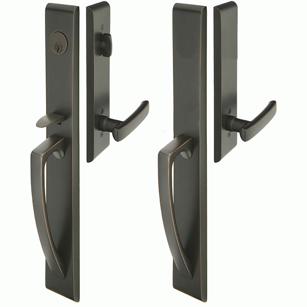 Solid Brass Hera Style Mortise Entryway Set (Oil Rubbed Bronze Finish) EMTEK