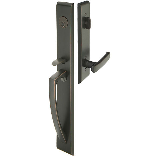 Solid Brass Hera Style Mortise Entryway Set (Oil Rubbed Bronze Finish) EMTEK