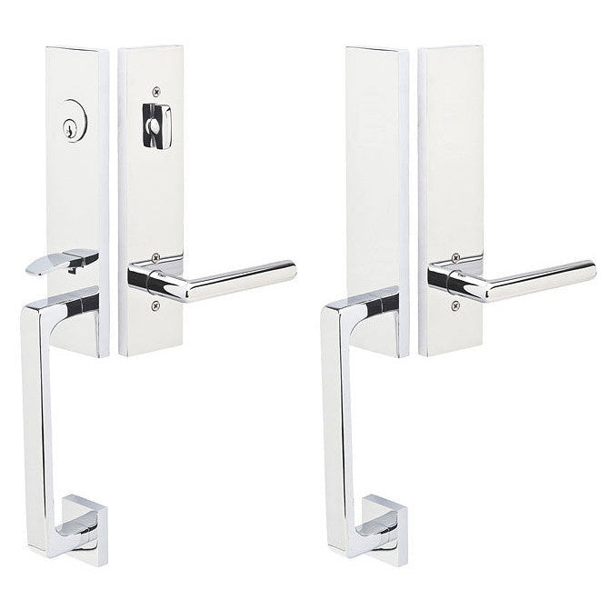 Solid Brass Mormont Style Mortise Entryway Set (Polished Chrome Finish) EMTEK