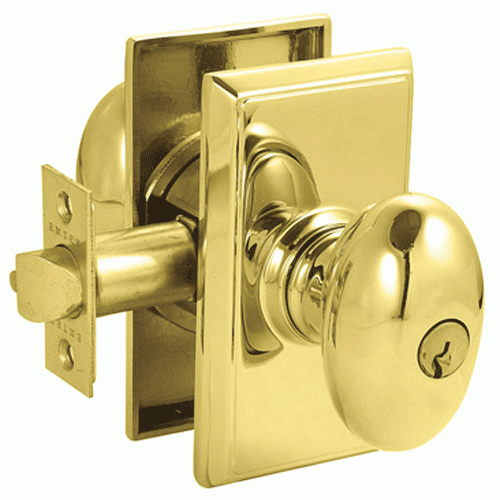 Emtek Solid Brass Luzern Key In Door Lever with Square Rosette EMTEK