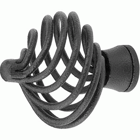 2 Inch Wrought Steel Flanders Knob (Flat Black Finish) EMTEK