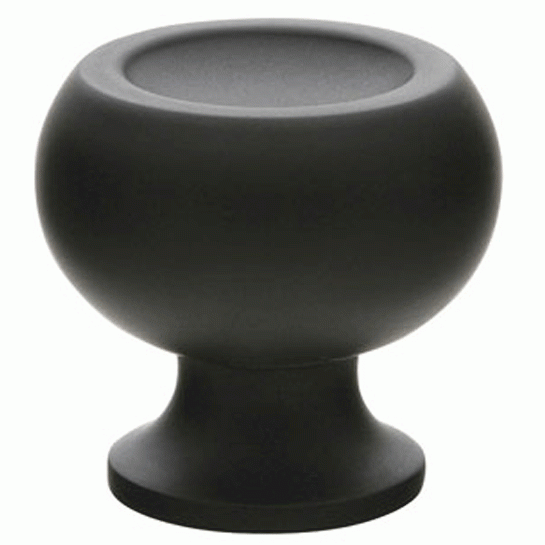 Emtek 1 1/4 Inch Solid Brass Atomic Knob (Flat Black Finish) EMTEK