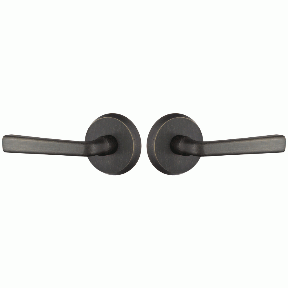 Solid Brass Sandcast Cimarron Lever With Disk Rosette EMTEK