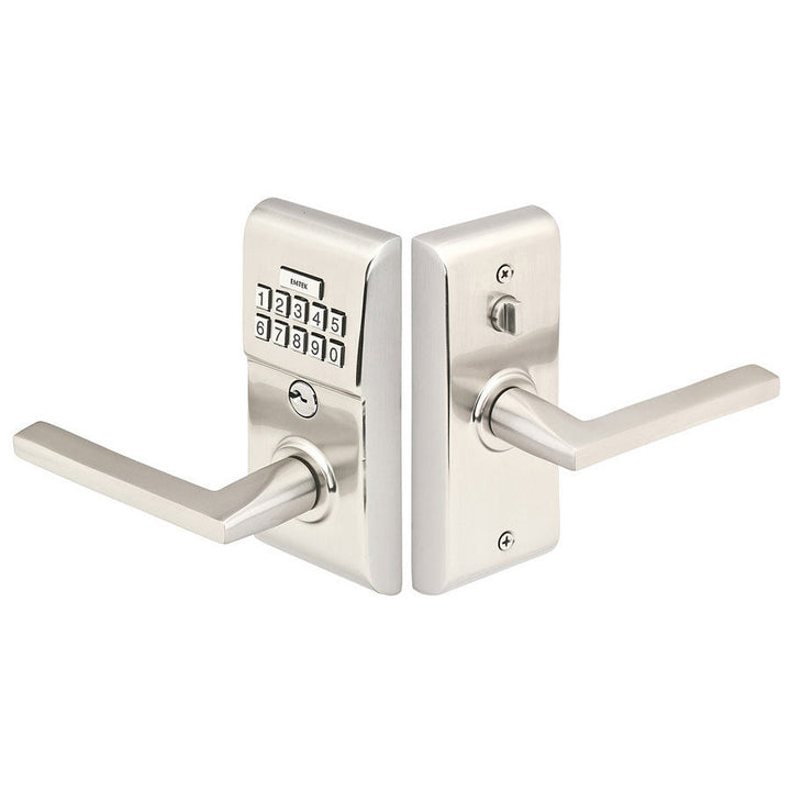 Emtek E2020 Electronic Keypad Leverset (Brushed Nickel Finish) EMTEK