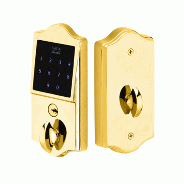 Emtek E3002PVD EMTouch Electronic Touchscreen Keypad Deadbolt (Polished Brass Finish) EMTEK