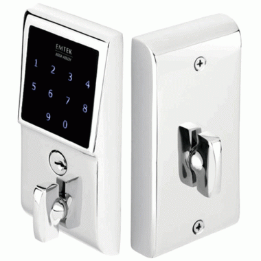 Emtek E3020 Door Hardware EMTouch Brass Keypad Deadbolt (Polished Chrome Finish) EMTEK