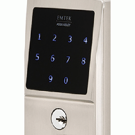 Emtek E4002 Electronic Keypad Lever Set (Brushed Nickel Finish) EMTEK