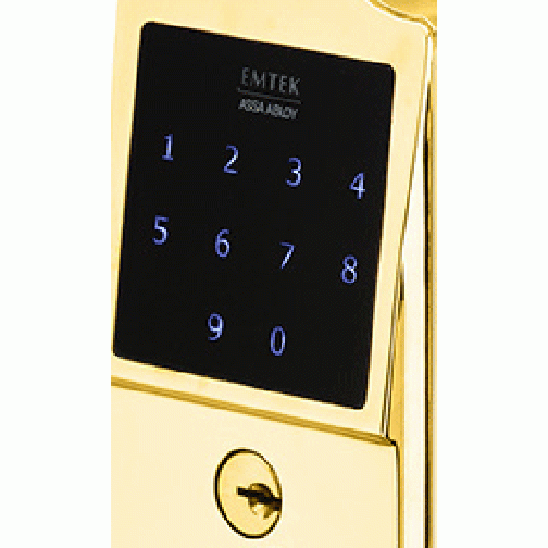 Emtek EMTouch Classic Style Electronic Keypad Entry Set with Lever (Polished Brass Finish) EMTEK