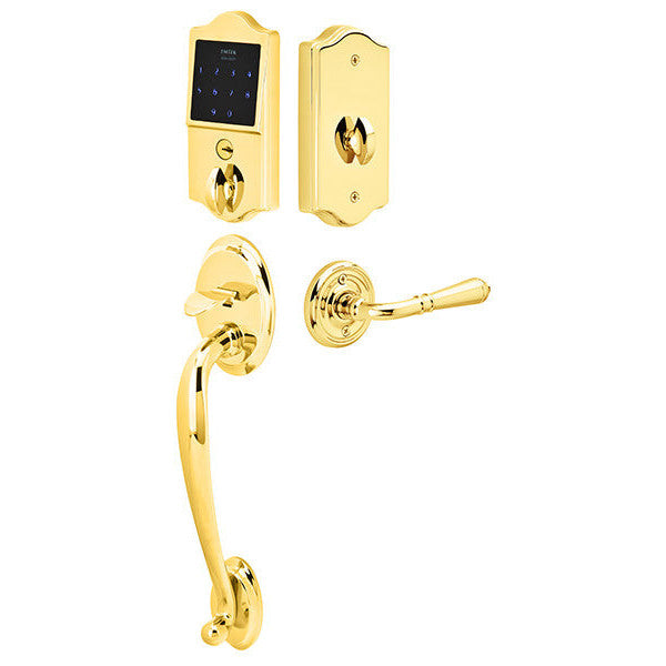 Emtek EMTouch Classic Style Electronic Keypad Entry Set with Lever (Polished Brass Finish) EMTEK