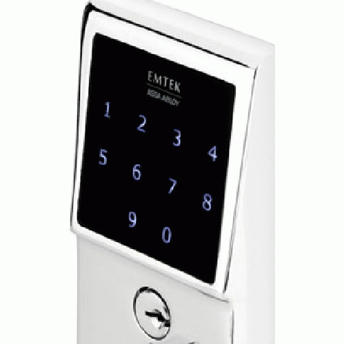 EMTEK E4827 EMTouch Brass Keypad Entry Set (Polished Chrome Finish) EMTEK