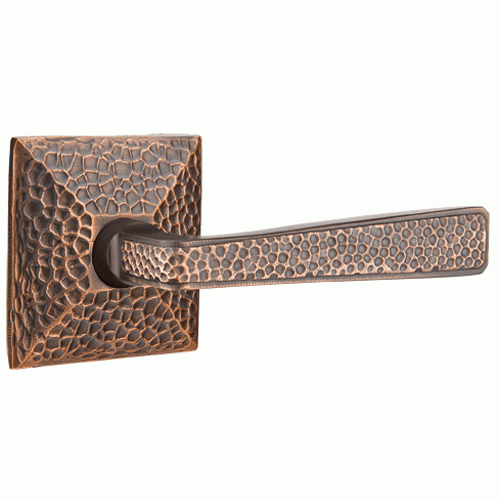 Emtek Craftsman Mission Style Hammered Lever With Hammered Rosette (Many Finishes Available) EMTEK