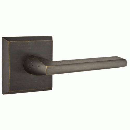 Emtek Solid Brass Sandcast Lariat Lever With Square Rosette EMTEK