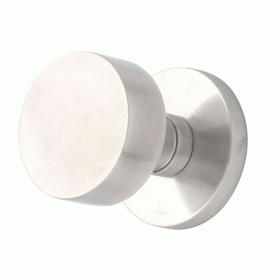 Cast Stainless Steel Round Door Knob with Round Plate EMTEK