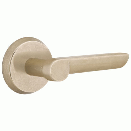 Solid Brass Sandcast Aurora Lever With Disk Rosette EMTEK