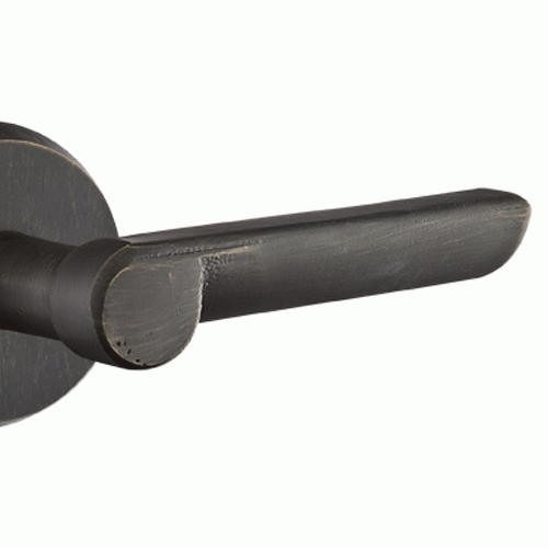 Sandcast Aurora Lever With Disk Rosette EMTEK