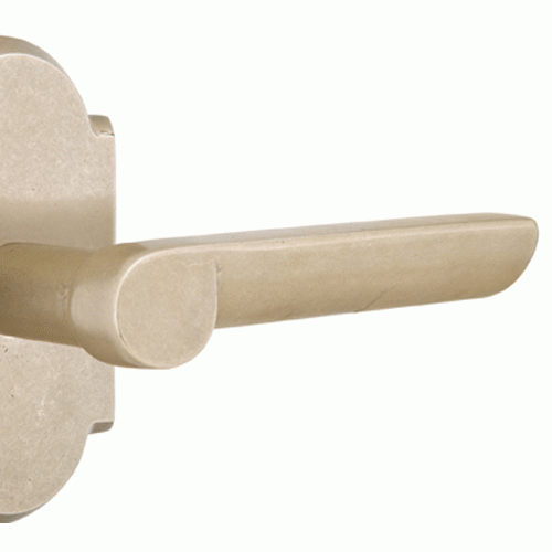 Solid Brass Sandcast Aurora Lever With Arched Rosette EMTEK