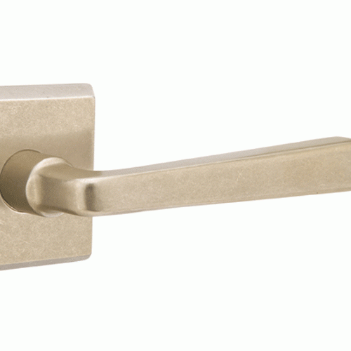 Sandcast Cimarron Lever With Square Rosette EMTEK