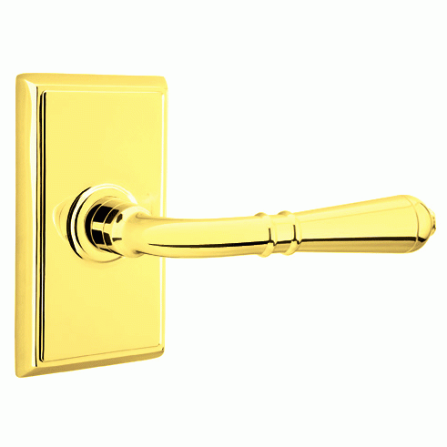 Emtek Solid Brass Turino Lever With Rectangular Rosette (Many Finishes Available) EMTEK