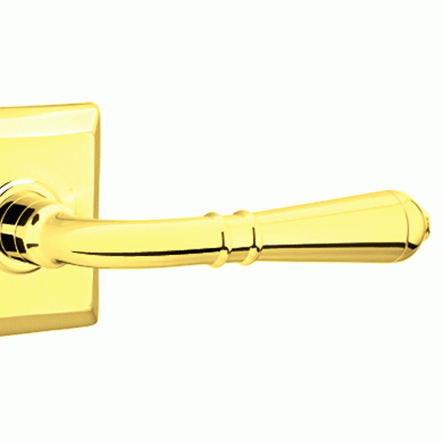 Brass Classic Hardware - Double Dummy Turino Door Lever With Quincy Rosette in Flat Black - 8531TUS19 - Emtek Hardware EMTEK