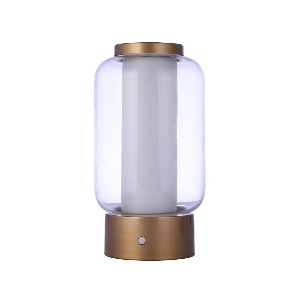 Outdoor Rechargeable Dimmable LED Portable Lamp w/ USB port in Satin Brass CRAFTMADE