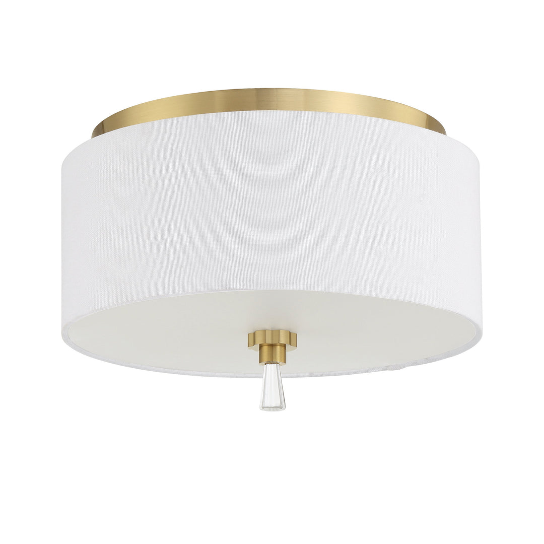 Fortuna 2 Light Flushmount in Satin Brass CRAFTMADE