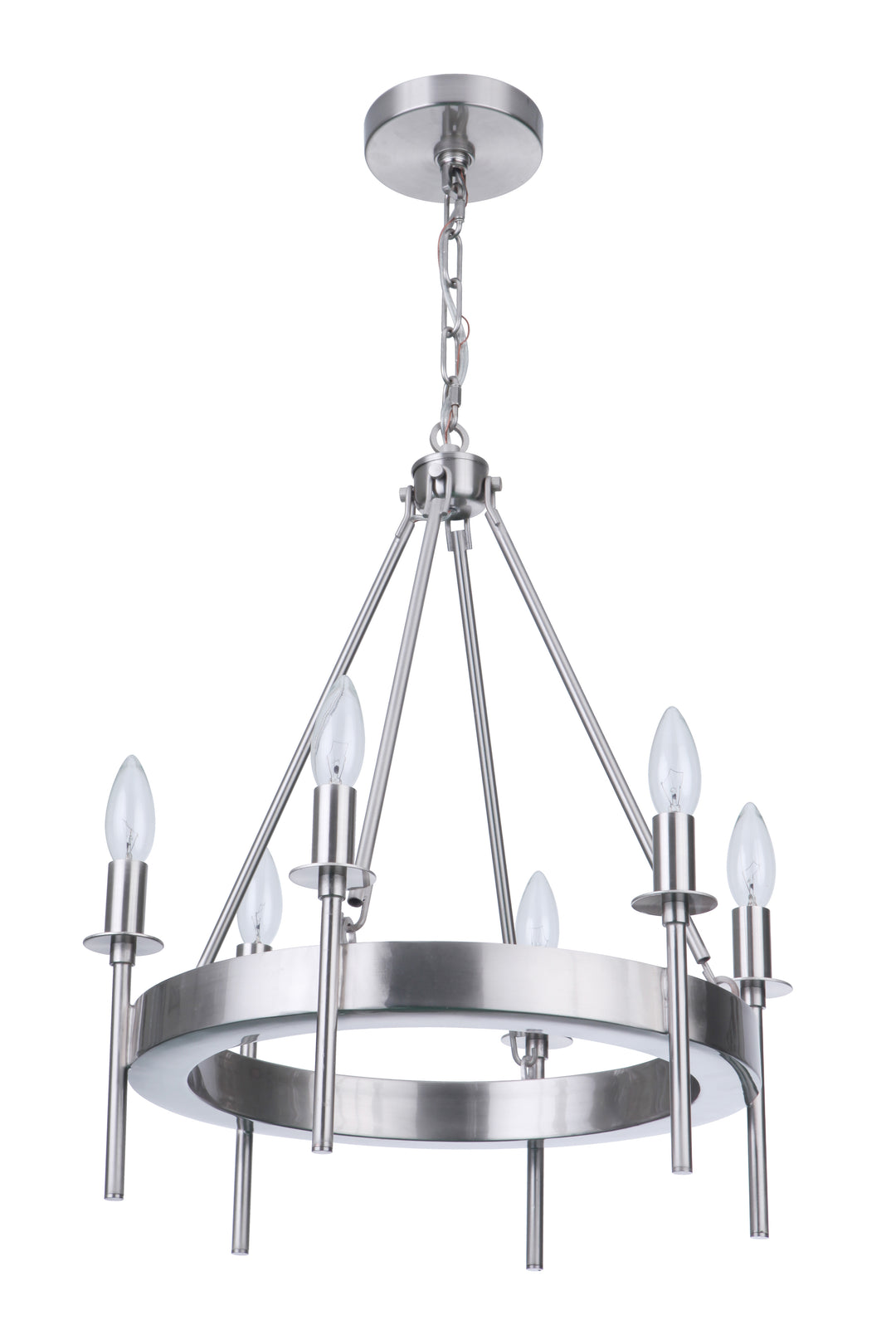 Larrson 6 Light Chandelier in Brushed Polished Nickel CRAFTMADE