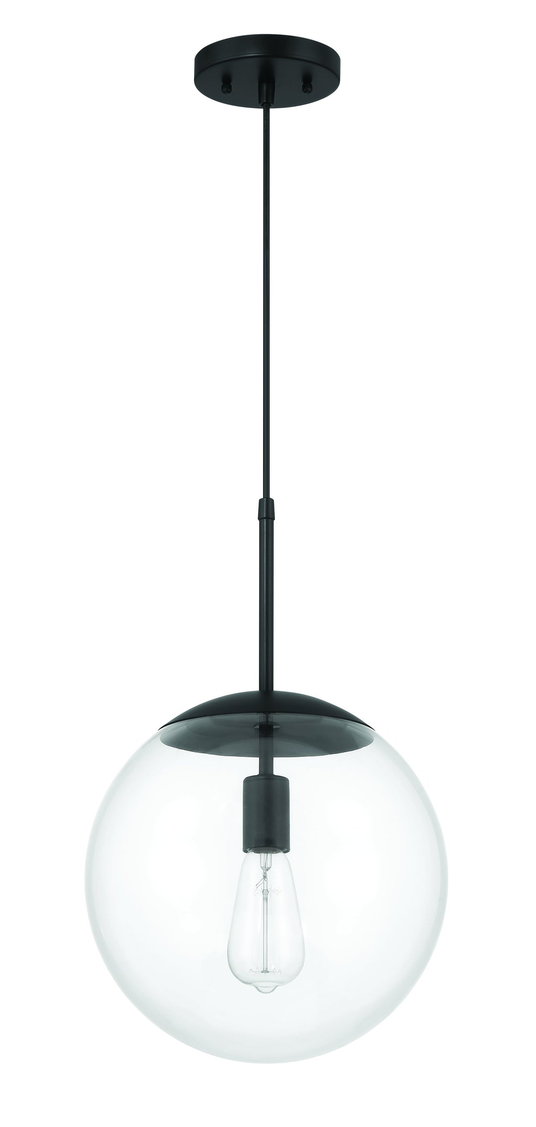 Gaze 12" 1 Light Pendant in Flat Black CRAFTMADE