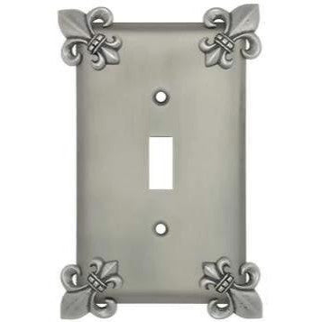 Fleur-De-Lis Wall Plate (Bright Nickel Finish) ANNE AT HOME