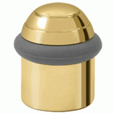 Floor Mounted Bumper Door Stop With Dome Cap (Polished Brass Finish) DELTANA