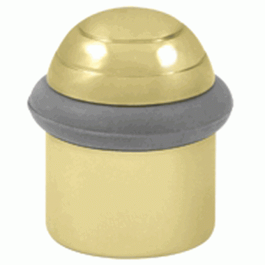 Floor Mounted Bumper Door Stop With Dome Cap (Polished Brass Finish) DELTANA