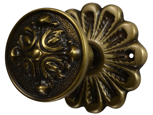 Solid Brass Romanesque Style Door Knob Set COPPER MOUNTAIN HARDWARE